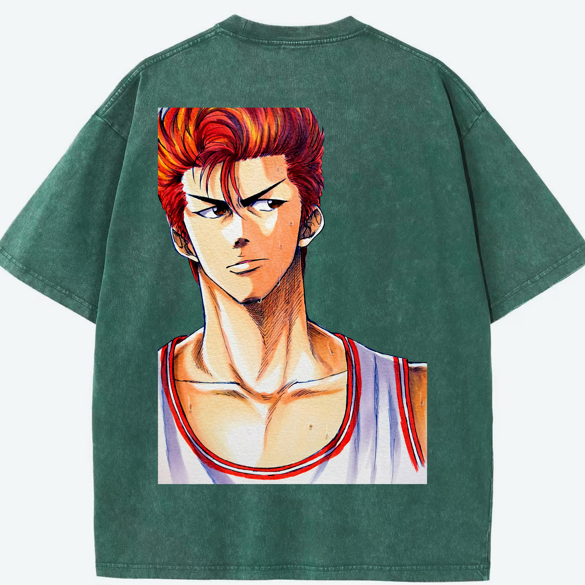 （画像用） SLAM DUNK／スラムダンク 綿100% ヴィンテージ風 半袖Tシャツ（背面プリント）